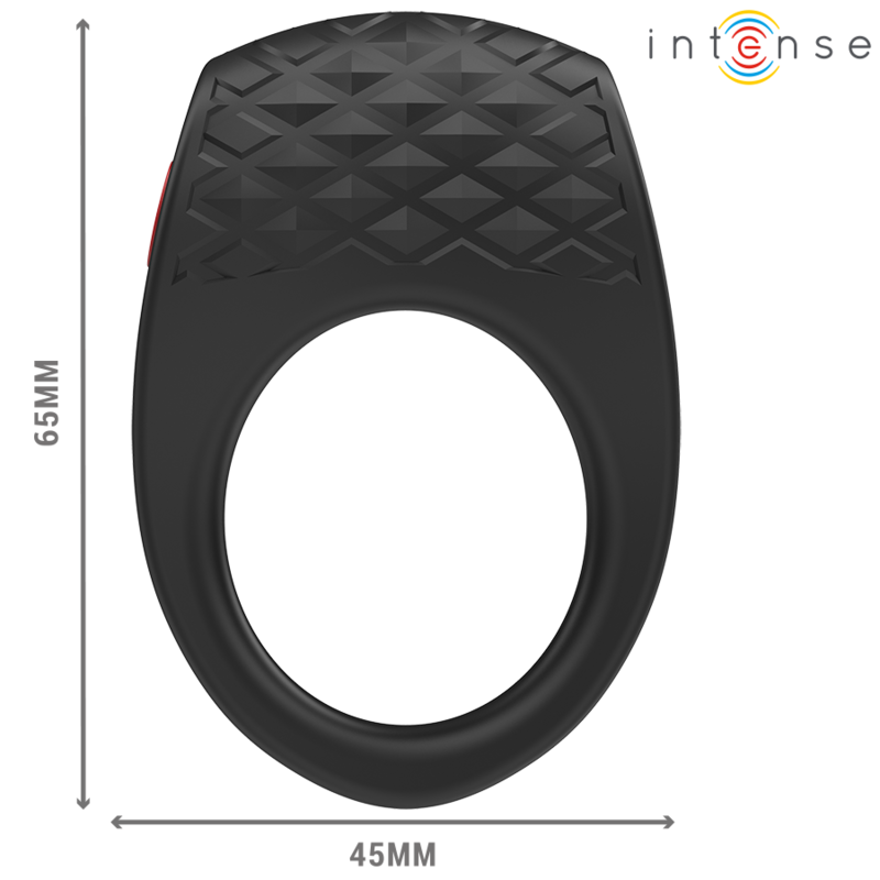INTENSE - CLOVER VIBRATORE ANELLO PER PENE 10 VIBRAZIONI NERO – Cockring con vibrazione – foto 4