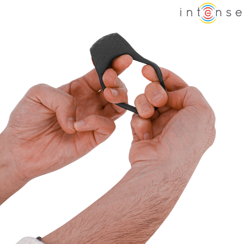 INTENSE - CLOVER VIBRATORE ANELLO PER PENE 10 VIBRAZIONI NERO – Cockring con vibrazione – foto 5