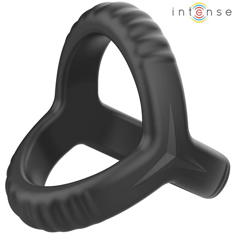 INTENSE - CARSON DOPPIO ANELLO PER PENE IN SILICONE MODELLO NERO 4 – Cockring senza vibrazione – foto 4