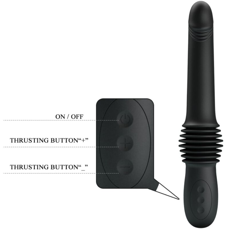 PRETTY LOVE - VIBRATORE PAZUZU 3 MODALITÀ DI SPINTA NERO – Vibratori HI-TECH – foto 5