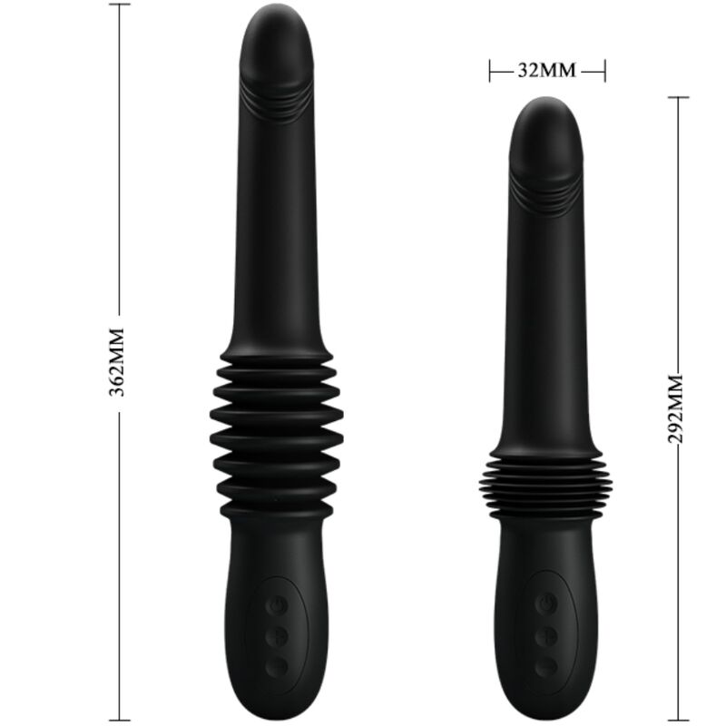 PRETTY LOVE - VIBRATORE PAZUZU 3 MODALITÀ DI SPINTA NERO – Vibratori HI-TECH – foto 7