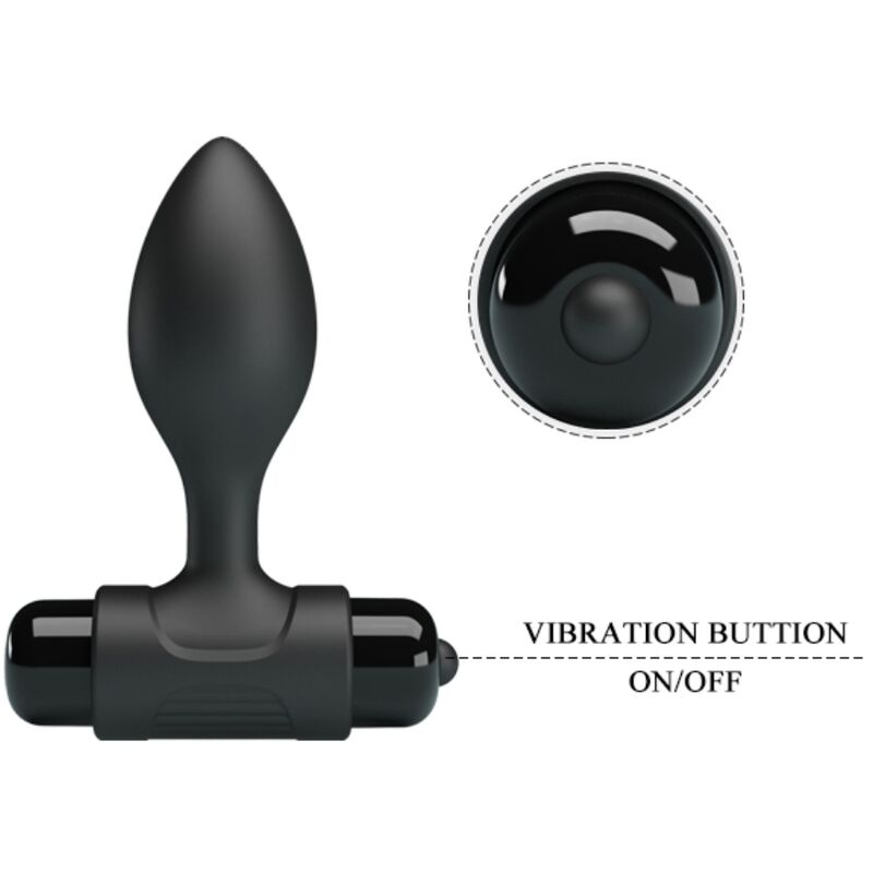 PRETTY LOVE - VIBRA BUTT 10 VIBRAZIONI PLUG ANALE NERO – Tappi anali – foto 5