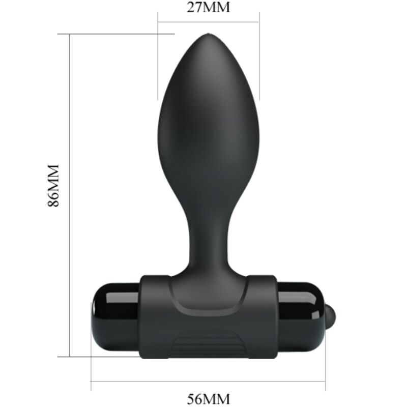 PRETTY LOVE - VIBRA BUTT 10 VIBRAZIONI PLUG ANALE NERO – Tappi anali – foto 7