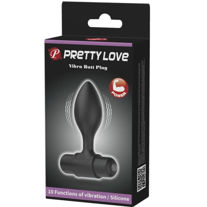 PRETTY LOVE - VIBRA BUTT 10 VIBRAZIONI PLUG ANALE NERO – Tappi anali – foto 8