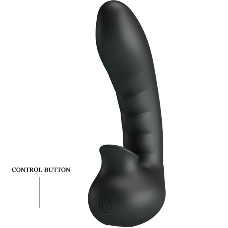 PRETTY LOVE - HOBGOBLIN CUSTODIA PER DITA VIBRANTE 12 VIBRAZIONI + STIMOLATORE CLITORIDE NERO – Vibratori da dito – foto 5
