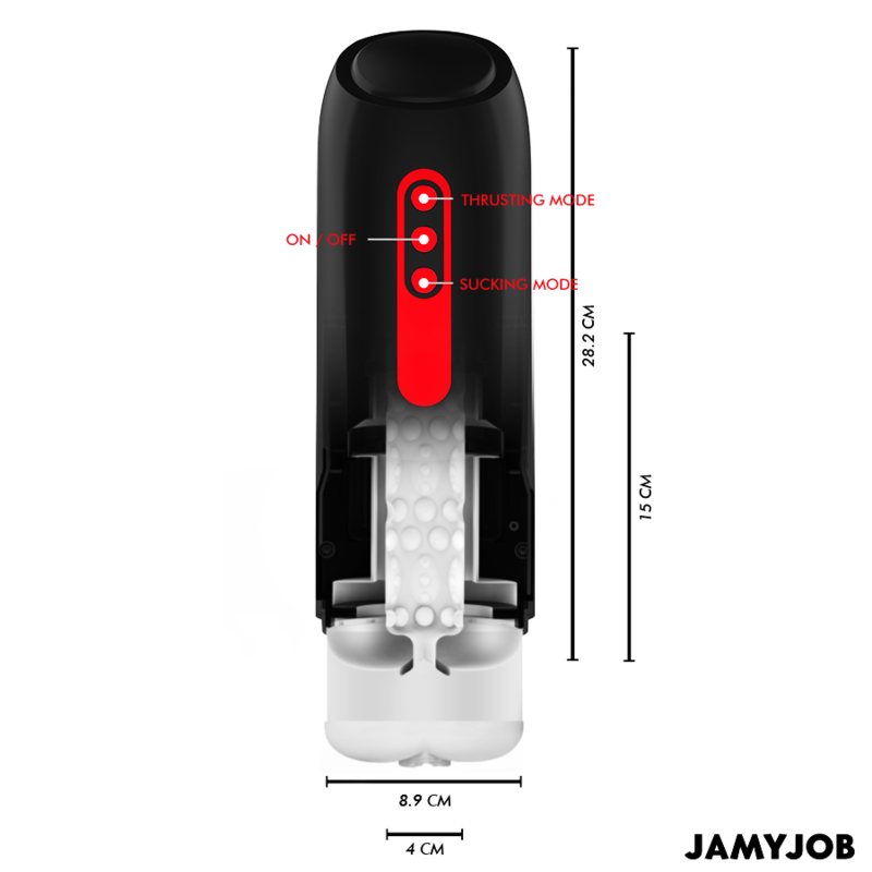 JAMYJOB - MASTURBATORE VAGINALE AUTOMATICO PHANTOM 5 MODALITÀ DI ASPIRAZIONE E SPINTA – Vagine con vibrazione – foto 4