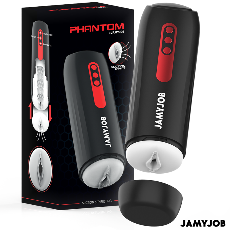 JAMYJOB - MASTURBATORE VAGINALE AUTOMATICO PHANTOM 5 MODALITÀ DI ASPIRAZIONE E SPINTA – Vagine con vibrazione – foto 2
