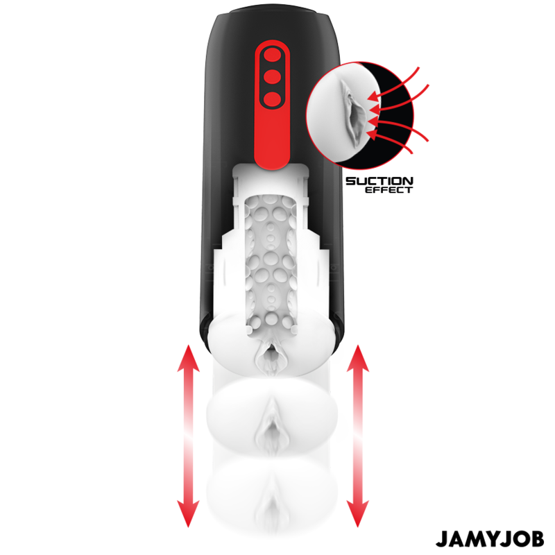 JAMYJOB - MASTURBATORE VAGINALE AUTOMATICO PHANTOM 5 MODALITÀ DI ASPIRAZIONE E SPINTA – Vagine con vibrazione – foto 3