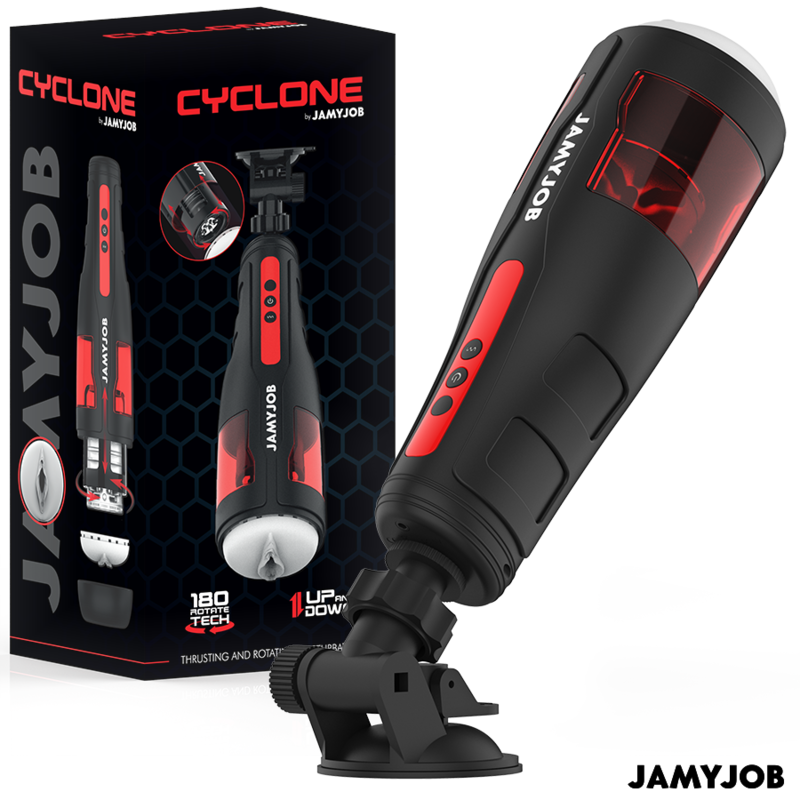JAMYJOB - MASTURBATORE VAGINA AUTOMATICO CYCLONE 10 MODALITÀ DI ROTAZIONE E SPINTA – Vagine con vibrazione
