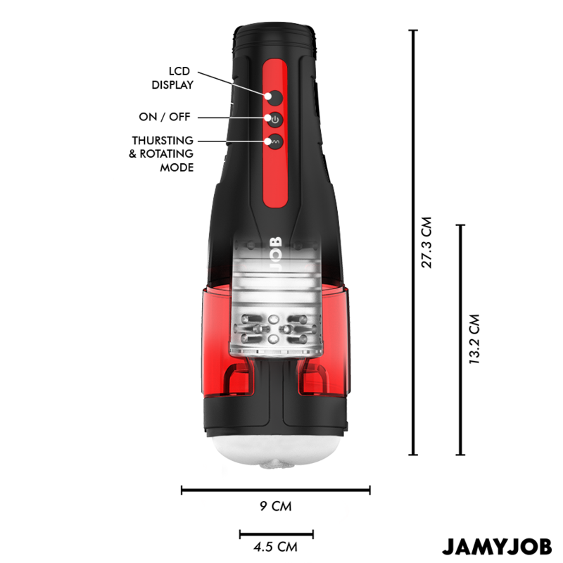 JAMYJOB - MASTURBATORE VAGINA AUTOMATICO CYCLONE 10 MODALITÀ DI ROTAZIONE E SPINTA – Vagine con vibrazione – foto 3
