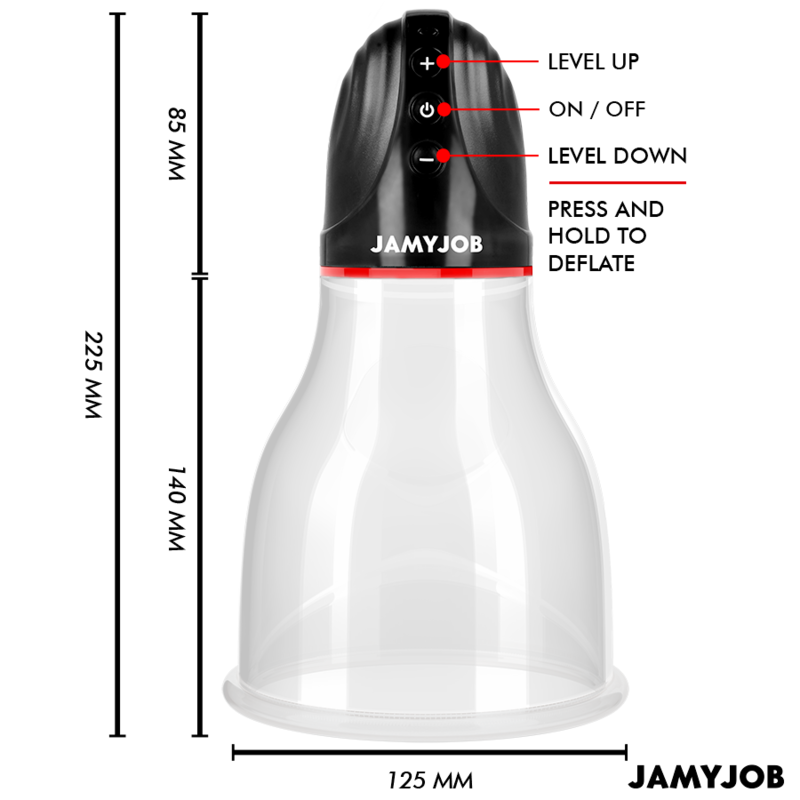 JAMYJOB - POMPA AUTOMATICA PER TESTICOLI XPAND LITE 3 LIVELLI DI ASPIRAZIONE GRIGIA – Pompa per l'ingrandimento del pene – foto 5