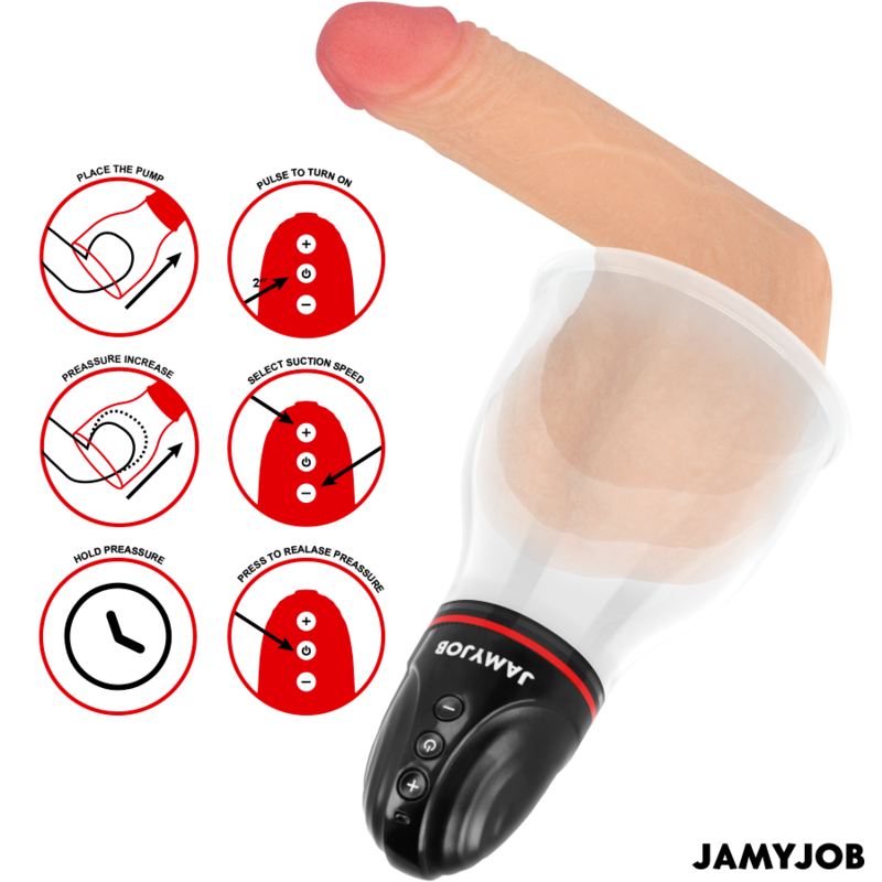 JAMYJOB - POMPA AUTOMATICA PER TESTICOLI XPAND LITE 3 LIVELLI DI ASPIRAZIONE GRIGIA – Pompa per l'ingrandimento del pene – foto 3