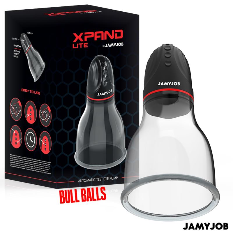 JAMYJOB - POMPA AUTOMATICA PER TESTICOLI XPAND LITE 3 LIVELLI DI ASPIRAZIONE GRIGIA – Pompa per l'ingrandimento del pene – foto 2