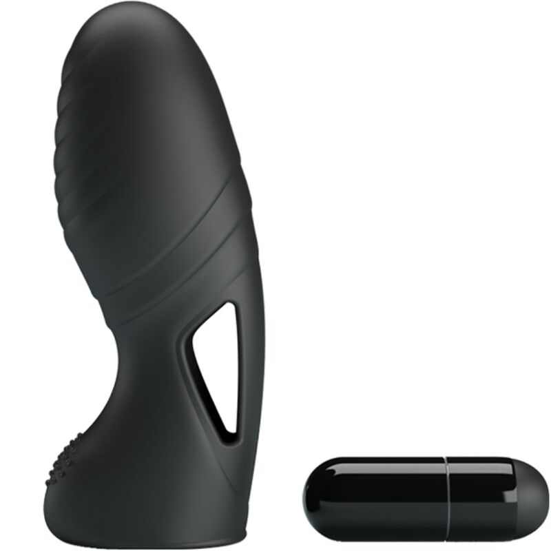 PRETTY LOVE - VIBRATORE DA DITO IN SILICONE ALAN NERO – Vibratori da dito – foto 4