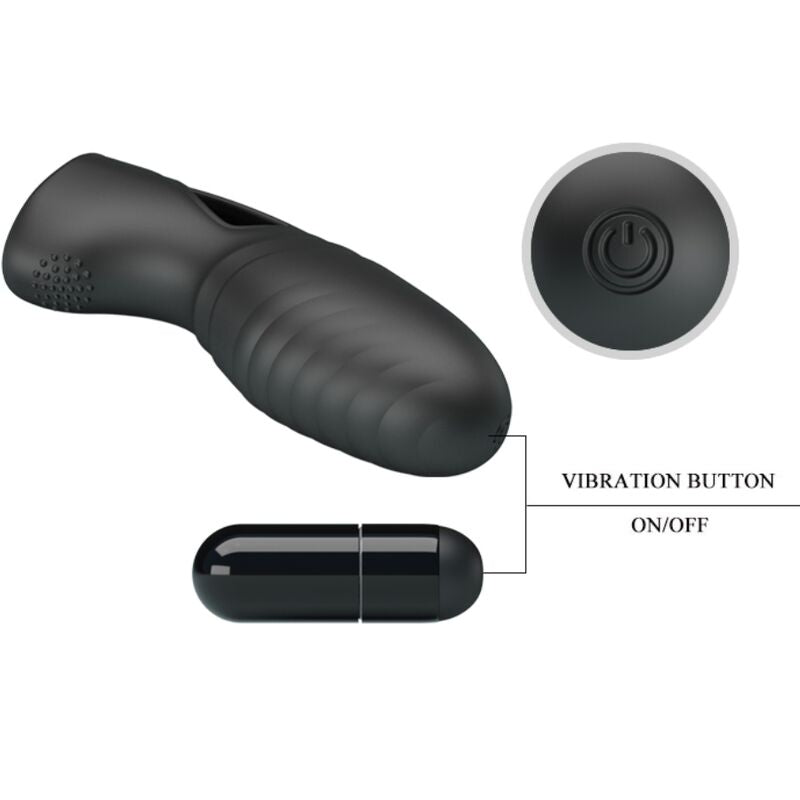 PRETTY LOVE - VIBRATORE DA DITO IN SILICONE ALAN NERO – Vibratori da dito – foto 6