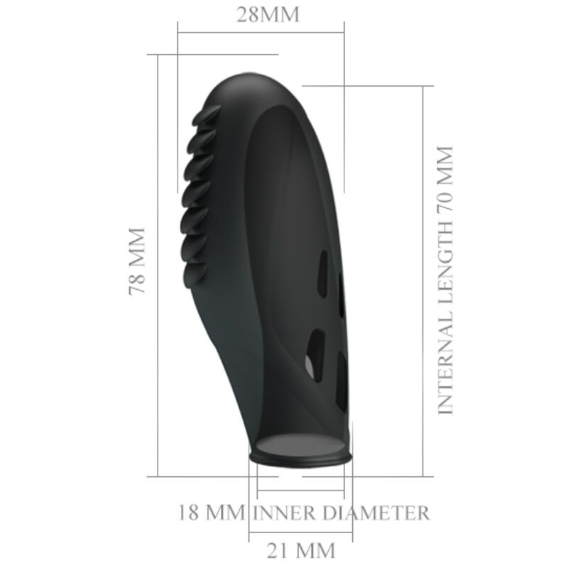 PRETTY LOVE - VIBRATORE DA DITO IN SILICONE GILO NERO – Vibratori da dito – foto 6