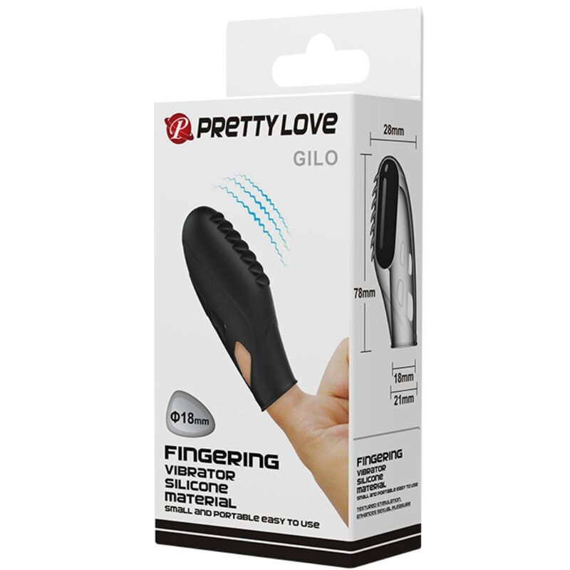 PRETTY LOVE - VIBRATORE DA DITO IN SILICONE GILO NERO – Vibratori da dito – foto 8