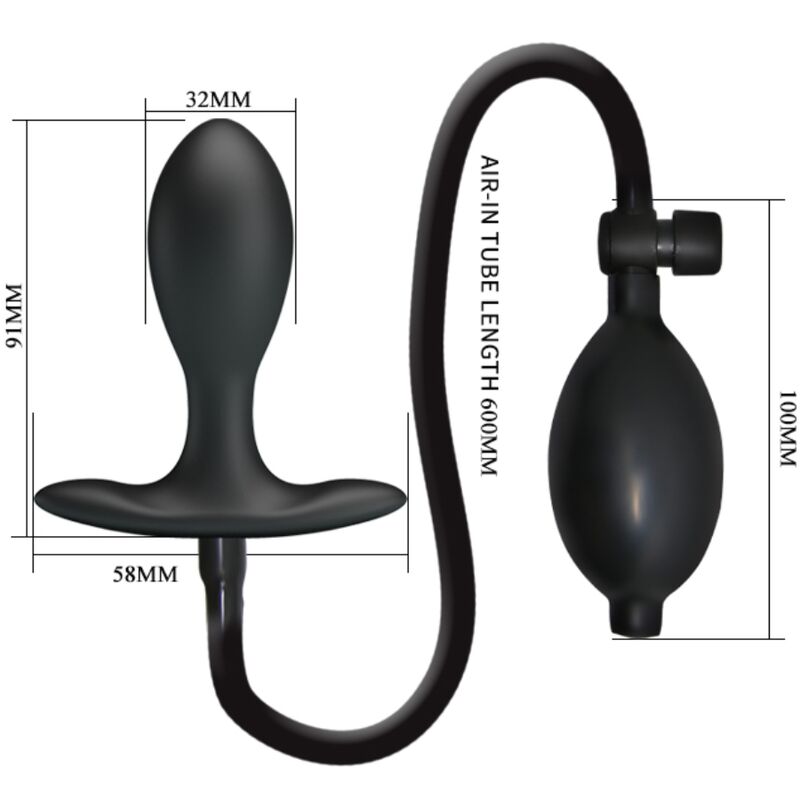 PRETTY LOVE - PLUG ANALE GONFIABILE NERO – Tappi anali – foto 6