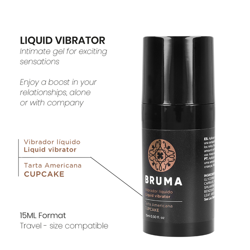 BRUMA - VIBRATORE LIQUIDO ULTRA SCORREVOLE CUPCAKE 15 ML – Vibratore liquido – foto 3