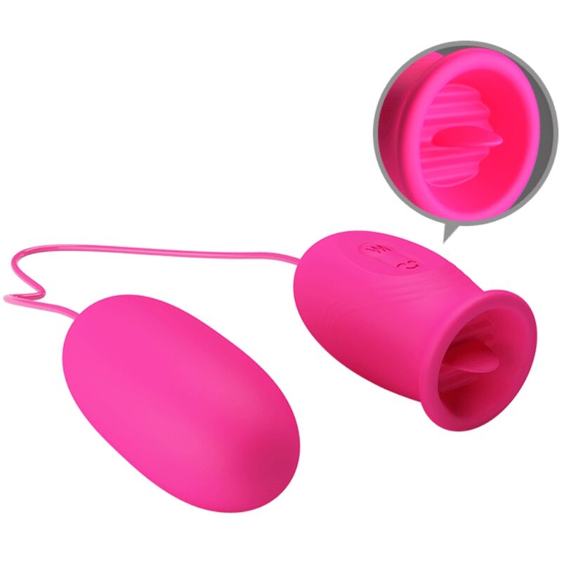 PRETTY LOVE - Ovulo vibrante a forma di margherita + lingua stimolante per il clitoride ROSA – Uova vibranti – foto 3
