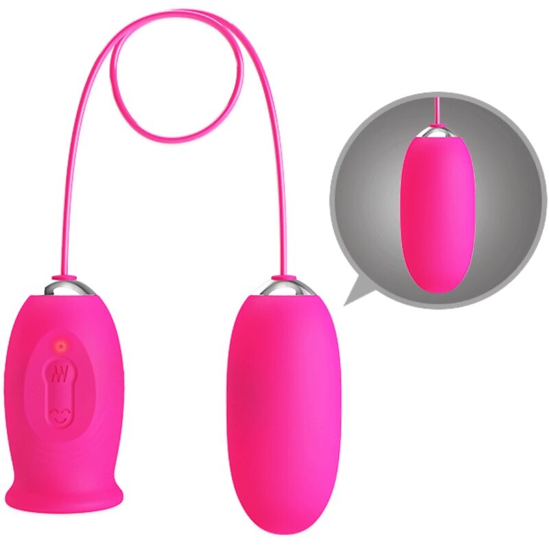 PRETTY LOVE - Ovulo vibrante a forma di margherita + lingua stimolante per il clitoride ROSA – Uova vibranti – foto 4