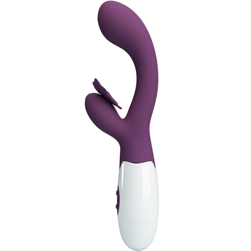 PRETTY LOVE - BUTTERFLY KISS VIBRATORE RABBIT E STIMOLATORE PUNTO G VIOLA – Vibratori di coniglio – foto 2