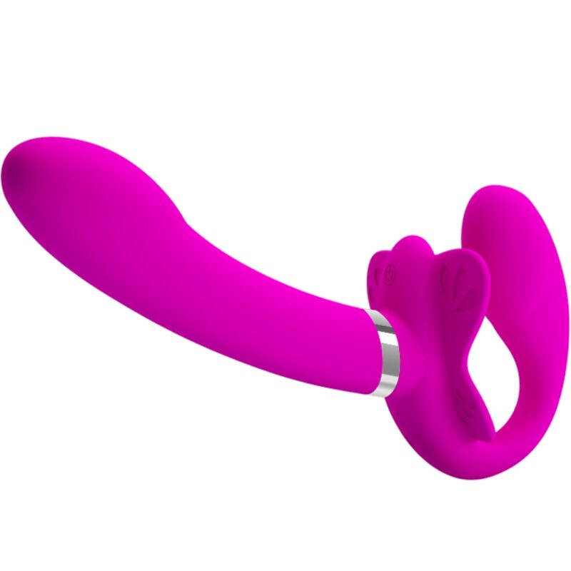 PRETTY LOVE - VALERIE VIBRATORE DOPPIO STRAP-ON 12 VIBRAZIONI VIOLA – Classici vibratori anali o vaginali