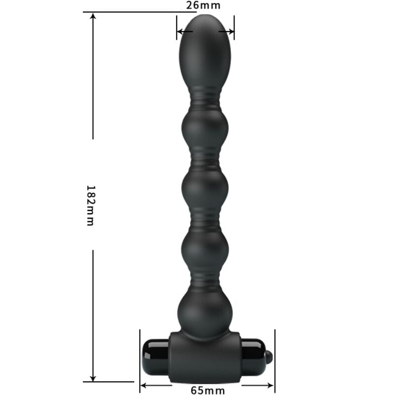 PRETTY LOVE - LYNN SILICONE ANAL PLUG 10 VIBRAZIONI NERO – Tappi anali – foto 3