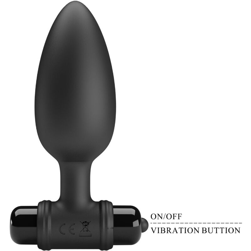 PRETTY LOVE - VIBRA BUTT PLUG 2 PLUG ANALE 10 VIBRAZIONI NERO – Tappi anali – foto 4