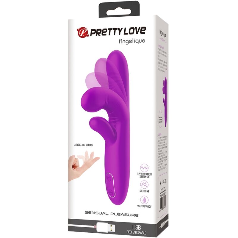 PRETTY LOVE - ANGELIQUE VIBRATORE MULTIFUNZIONE + STIMOLATORE CLITORIDE VIOLA – Vibratori HI-TECH – foto 6