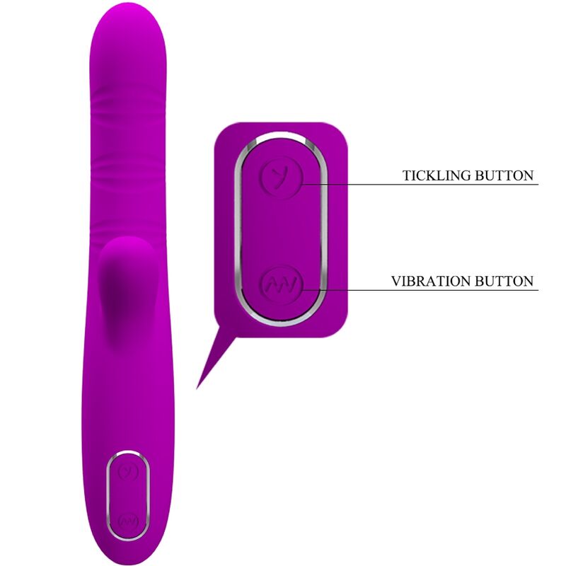PRETTY LOVE - ANGELIQUE VIBRATORE MULTIFUNZIONE + STIMOLATORE CLITORIDE VIOLA – Vibratori HI-TECH – foto 4
