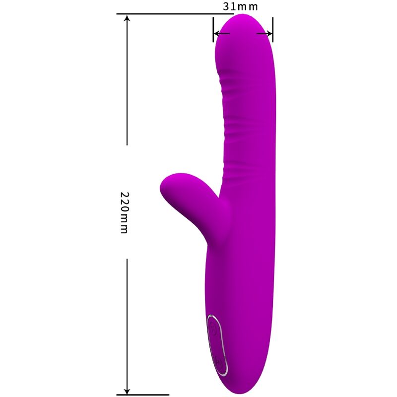 PRETTY LOVE - ANGELIQUE VIBRATORE MULTIFUNZIONE + STIMOLATORE CLITORIDE VIOLA – Vibratori HI-TECH – foto 3