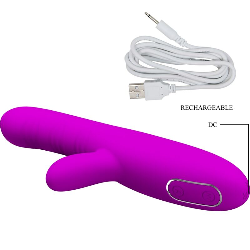 PRETTY LOVE - ANGELIQUE VIBRATORE MULTIFUNZIONE + STIMOLATORE CLITORIDE VIOLA – Vibratori HI-TECH – foto 5