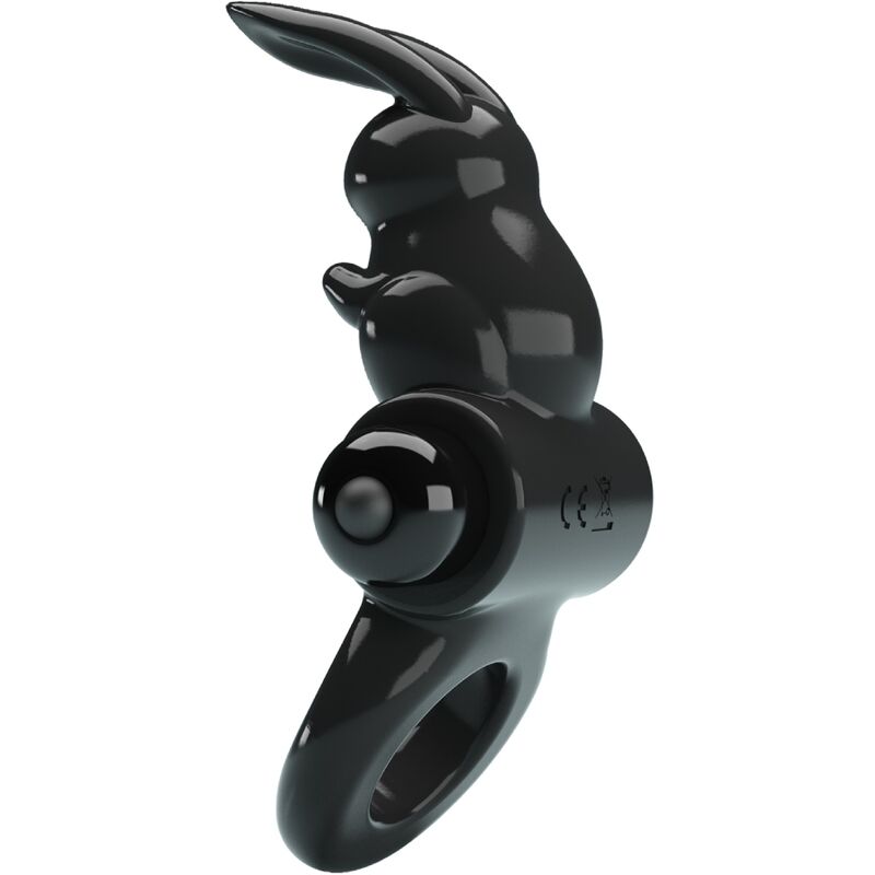 PRETTY LOVE - ANELLO VIBRATORE CONIGLIO ECCITANTE 10 VIBRAZIONI NERO – Cockring con vibrazione – foto 2