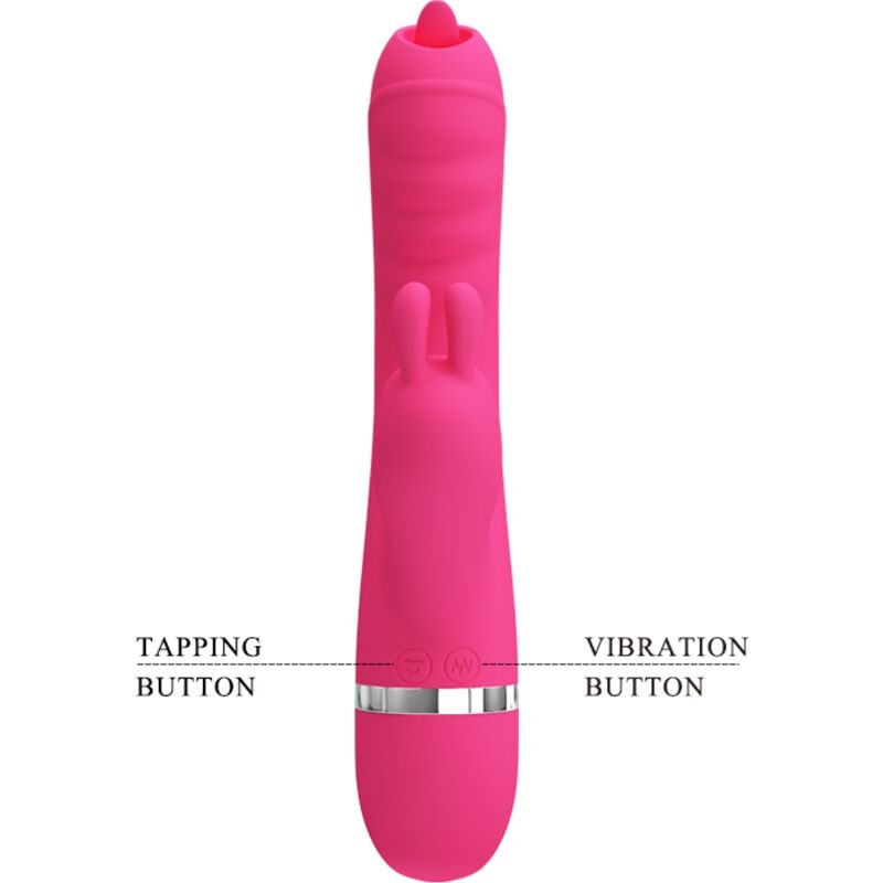 PRETTY LOVE - VIBRATORE MULTIFUNZIONE CONIGLIO PHOENIX ROSA – Vibratori di coniglio – foto 4