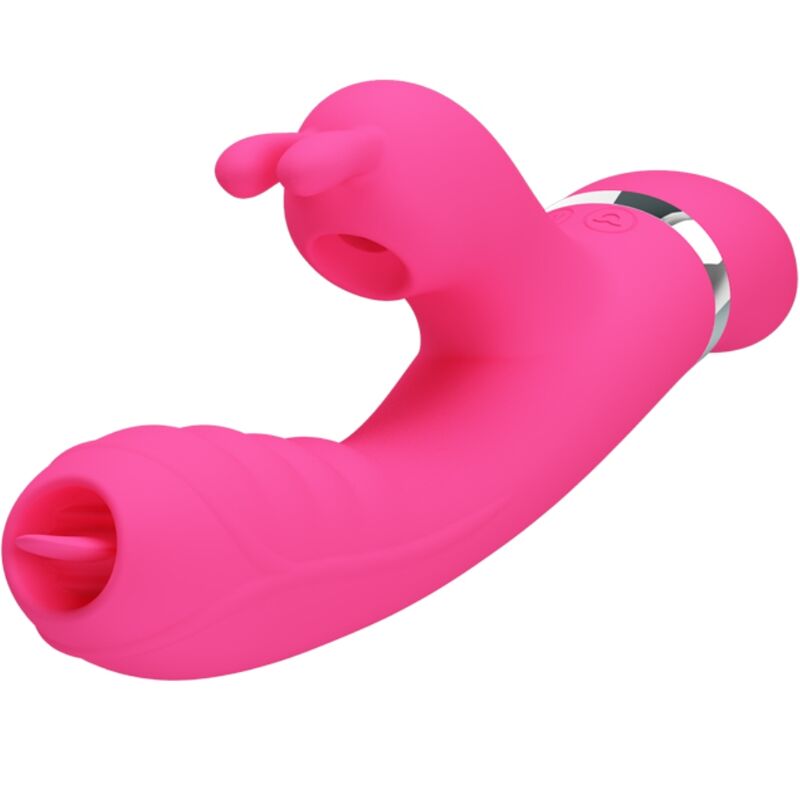 PRETTY LOVE - VIBRATORE MULTIFUNZIONE CONIGLIO PHOENIX ROSA – Vibratori di coniglio – foto 2