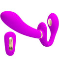 PRETTY LOVE - THUNDERBIRD DOPPIO VIBRATORE CON STRAP-ON E TELECOMANDO VIOLA – Vibratori HI-TECH