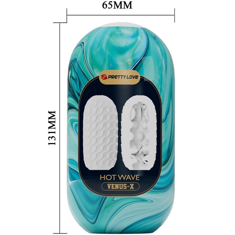 PRETTY LOVE - MASTURBATORE MASCHILE IN SILICONE HOT WAVE BIANCO – Vari masturbatori – foto 3