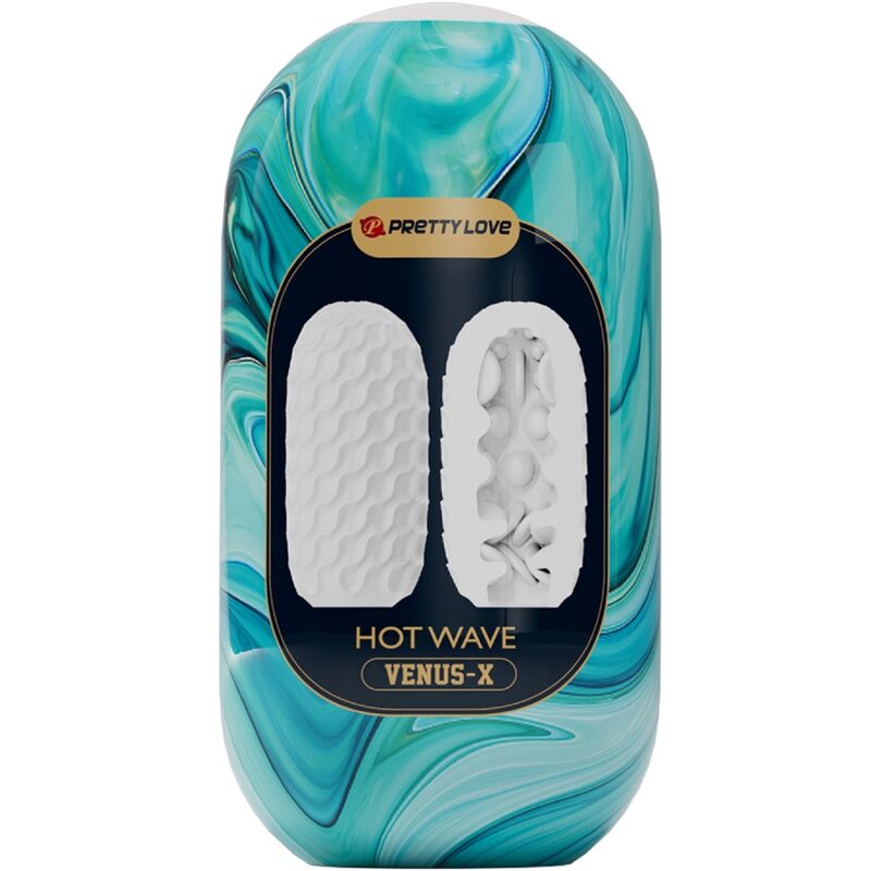 PRETTY LOVE - MASTURBATORE MASCHILE IN SILICONE HOT WAVE BIANCO – Vari masturbatori – foto 4