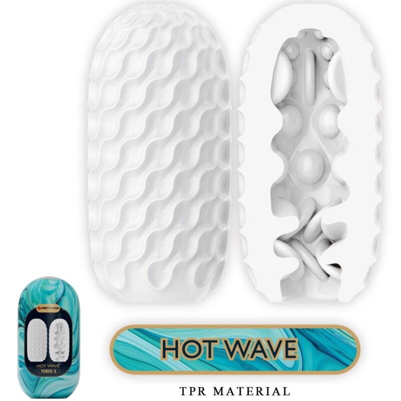 PRETTY LOVE - MASTURBATORE MASCHILE IN SILICONE HOT WAVE BIANCO – Vari masturbatori – foto 2