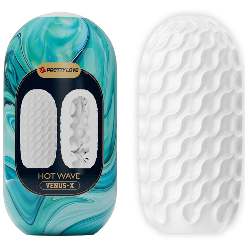 PRETTY LOVE - MASTURBATORE MASCHILE IN SILICONE HOT WAVE BIANCO – Vari masturbatori