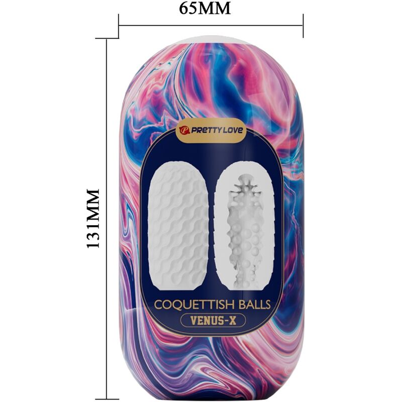 PRETTY LOVE - COQUETISH BALLS SILICONE MASTURBATORE MASCHILE BIANCO – Vari masturbatori – foto 3