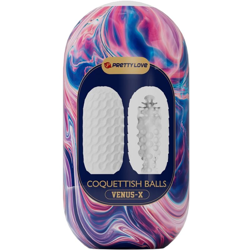 PRETTY LOVE - COQUETISH BALLS SILICONE MASTURBATORE MASCHILE BIANCO – Vari masturbatori – foto 4