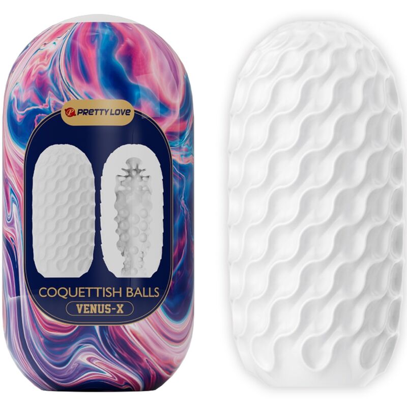 PRETTY LOVE - COQUETISH BALLS SILICONE MASTURBATORE MASCHILE BIANCO – Vari masturbatori