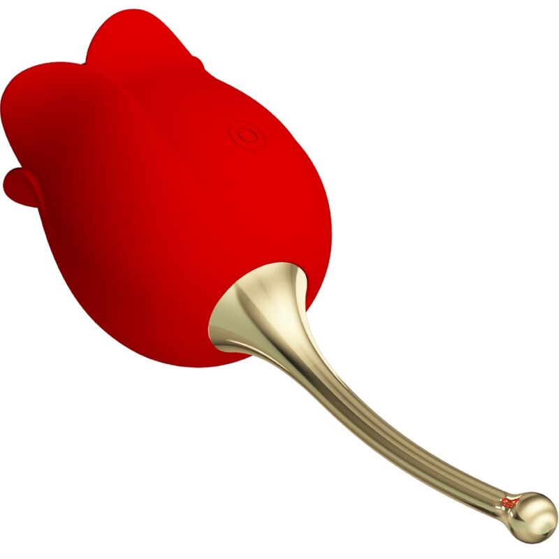 PRETTY LOVE - ROSE LOVER STIMOLATORE CLITORIDEO ROSE 12 VIBRAZIONI ROSSO – Per il clitoride – foto 2