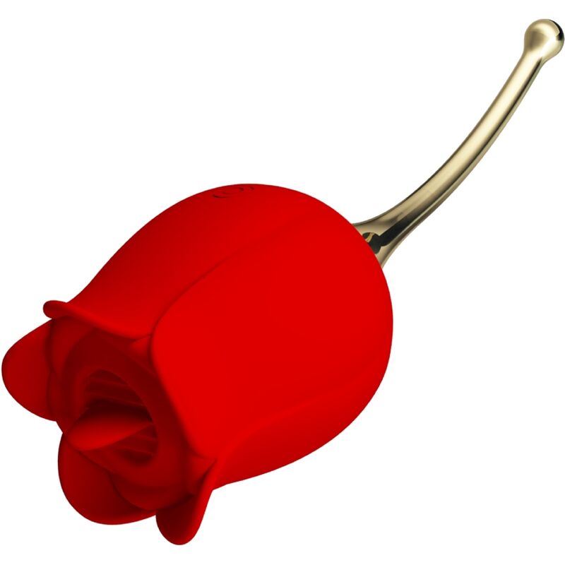 PRETTY LOVE - ROSE LOVER STIMOLATORE CLITORIDEO ROSE 12 VIBRAZIONI ROSSO – Per il clitoride