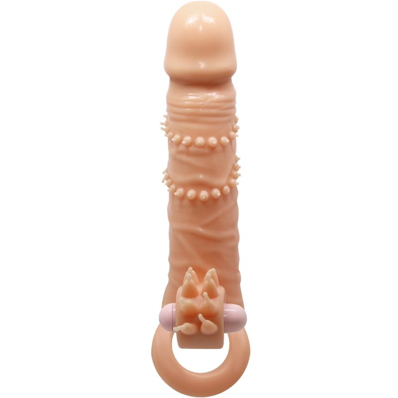 PRETTY LOVE - CONNOR GUAINA PER PENE + STIMOLATORE PER CLITORIDE FLESH – Copri pene con estensione – foto 2