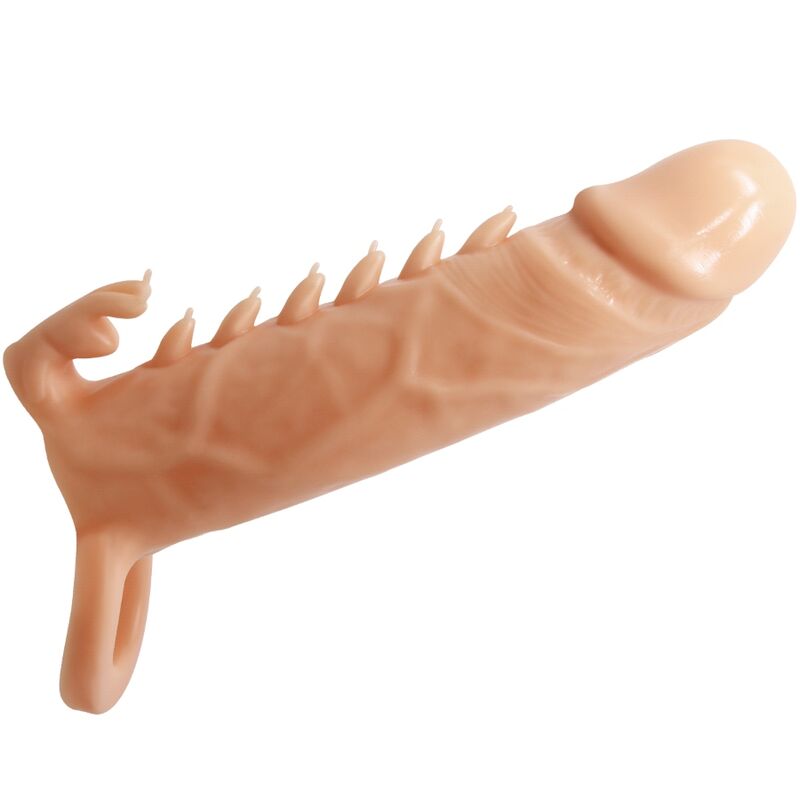 PRETTY LOVE - EMMIT GUAINA PER PENE + STIMOLATORE PER CLITORIDE FLESH – Copri pene con estensione