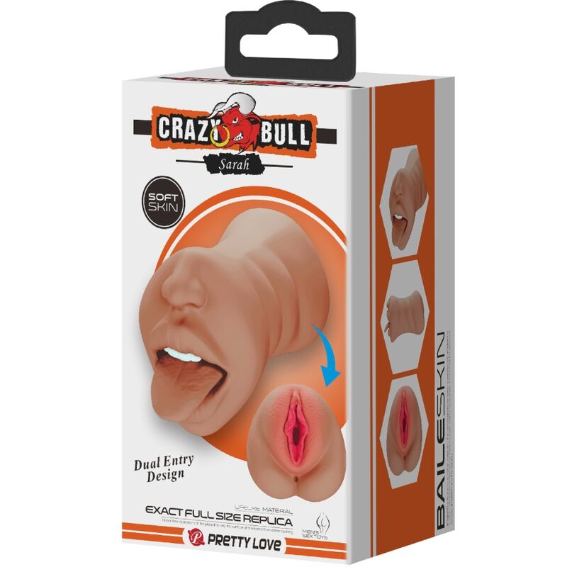 CRAZY BULL - SARAH DOPPIO MASTURBATORE BOCCA E VAGINA CARNE – Vagine senza vibrazioni – foto 6