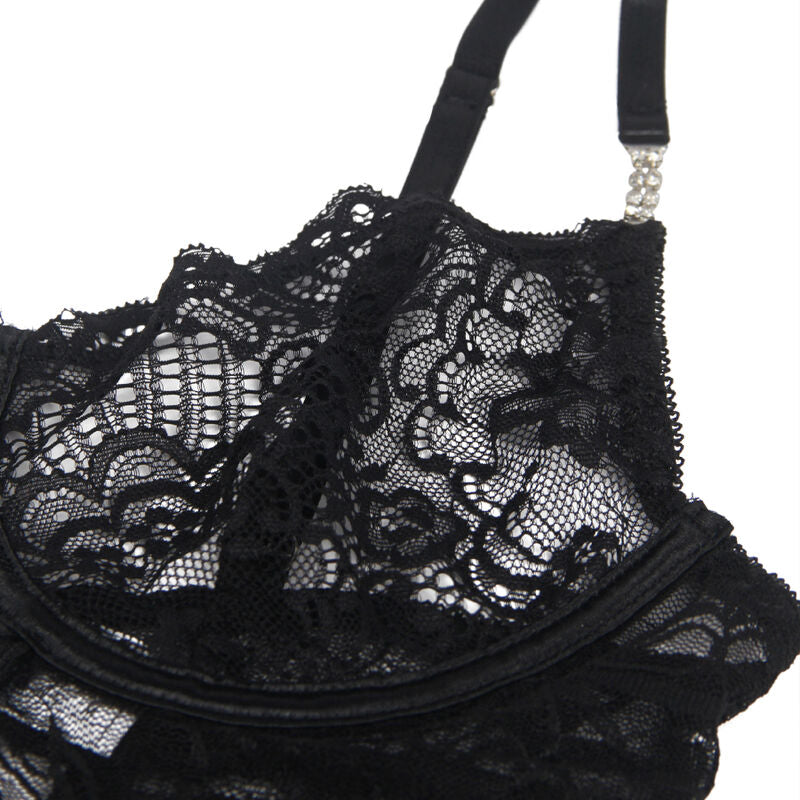 SUBBLIME - 954185 BABYDOLL IN PIZZO CON SPALLINE REGOLABILI NERO S/M – Babydoll – foto 8